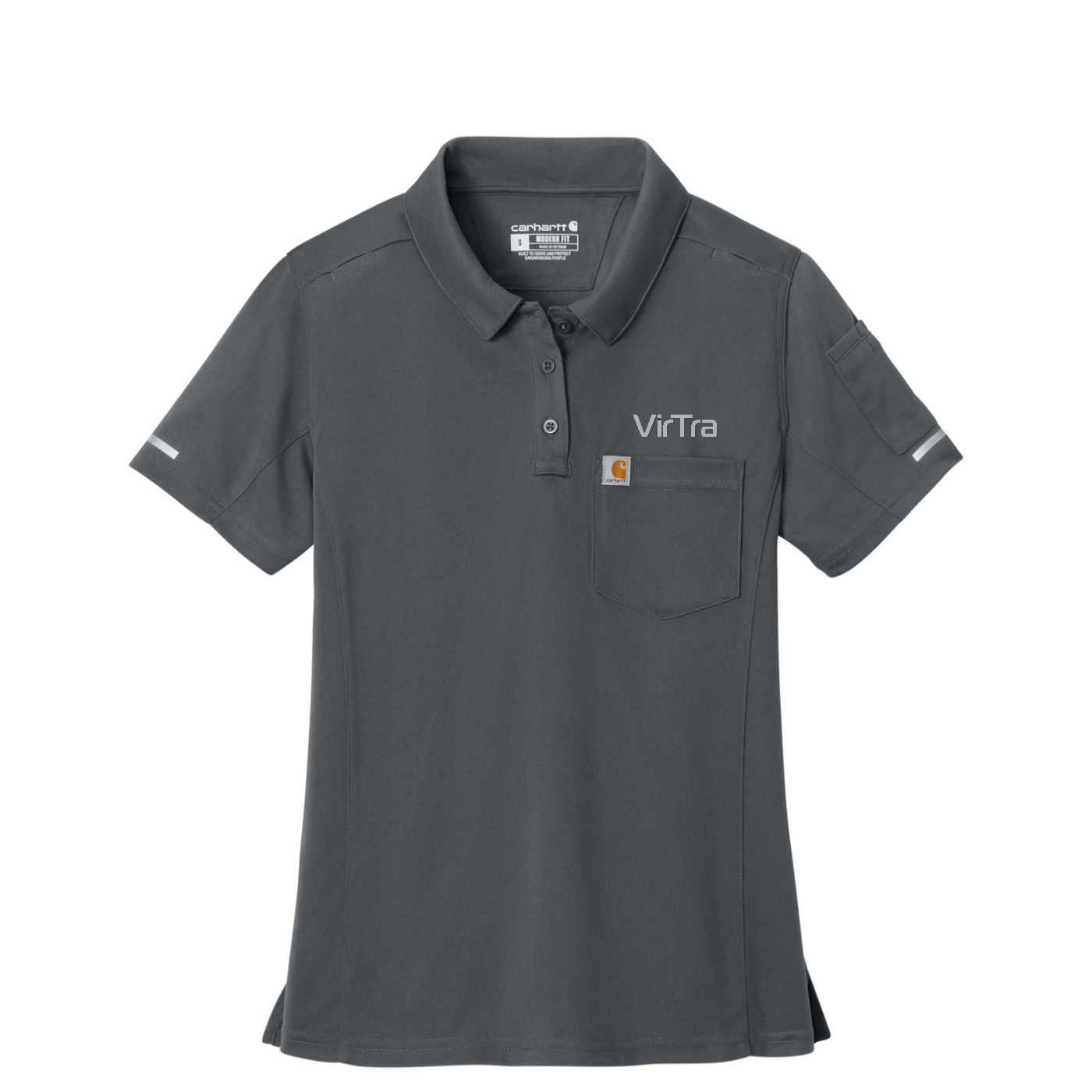 Carhartt Women's FLD & RSCU Polo — Pewter