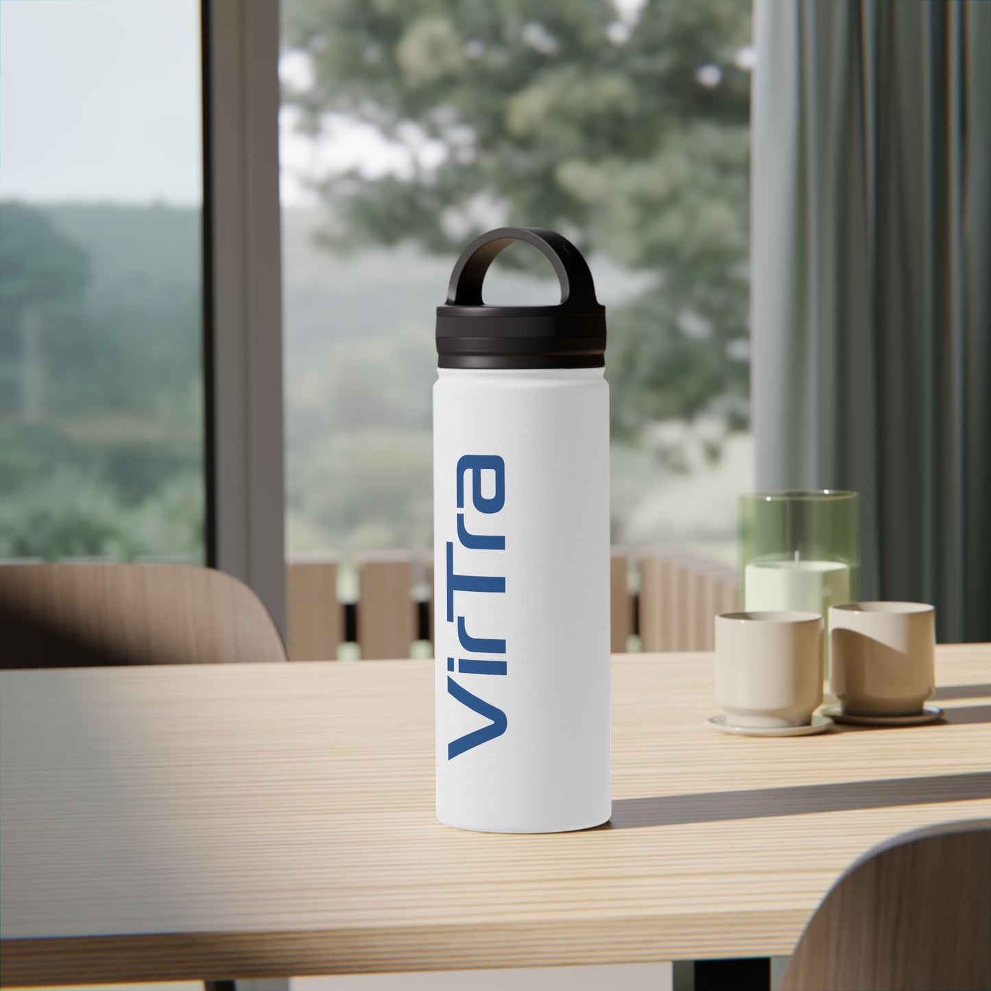 Stainless Steel Water Bottle, Handle Lid