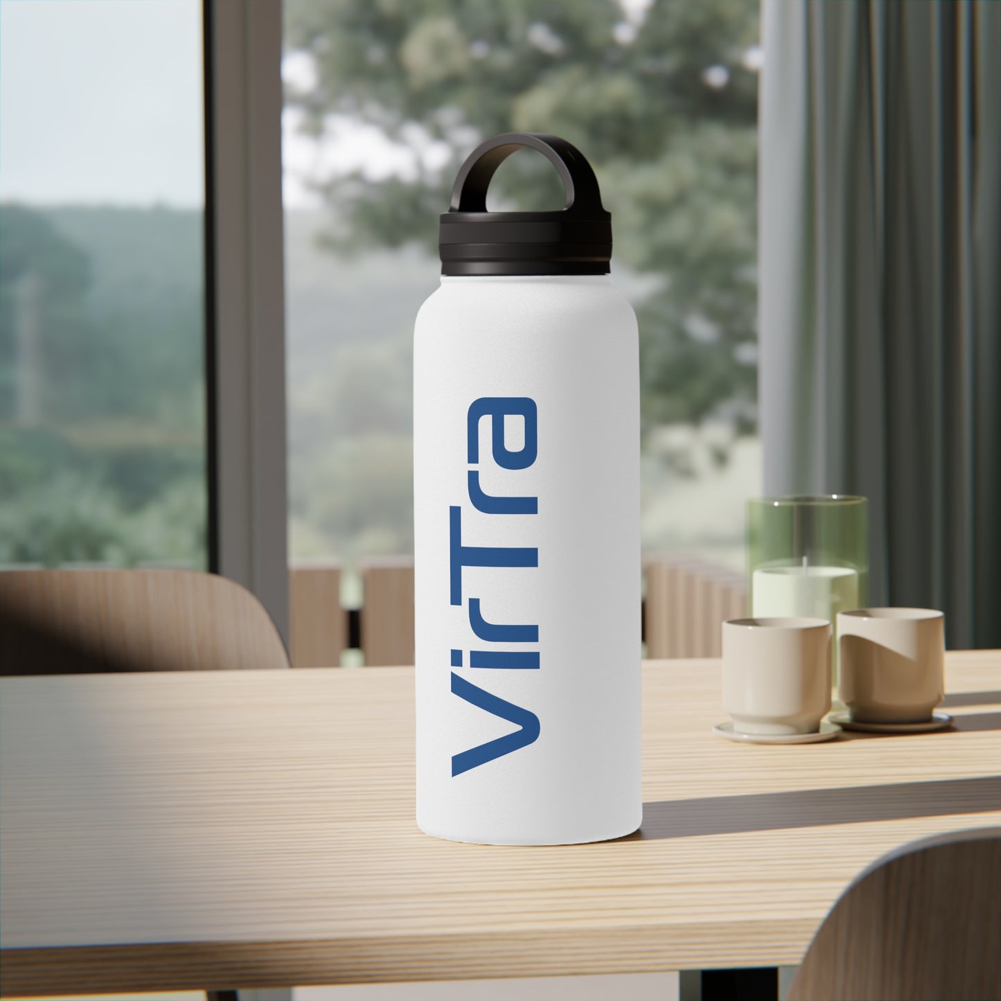 Stainless Steel Water Bottle, Handle Lid