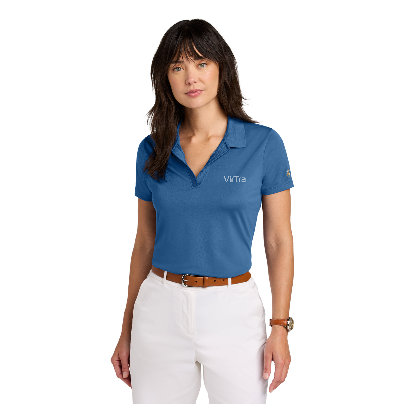 Brooks Brothers Women's Mesh Pique Performance Polo — model