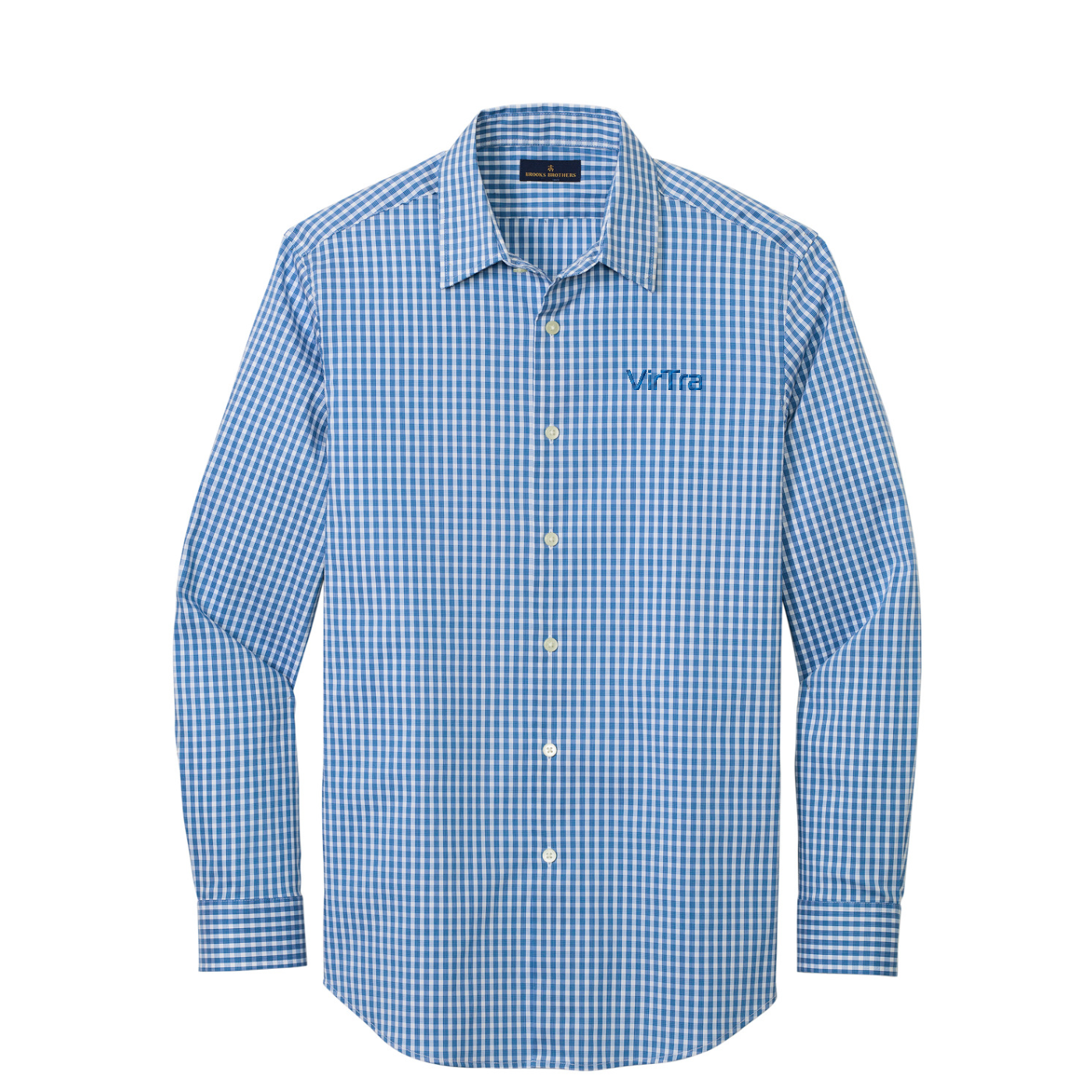 Brooks Brothers Tech Stretch Patterned Shirt — Charter Blue Check