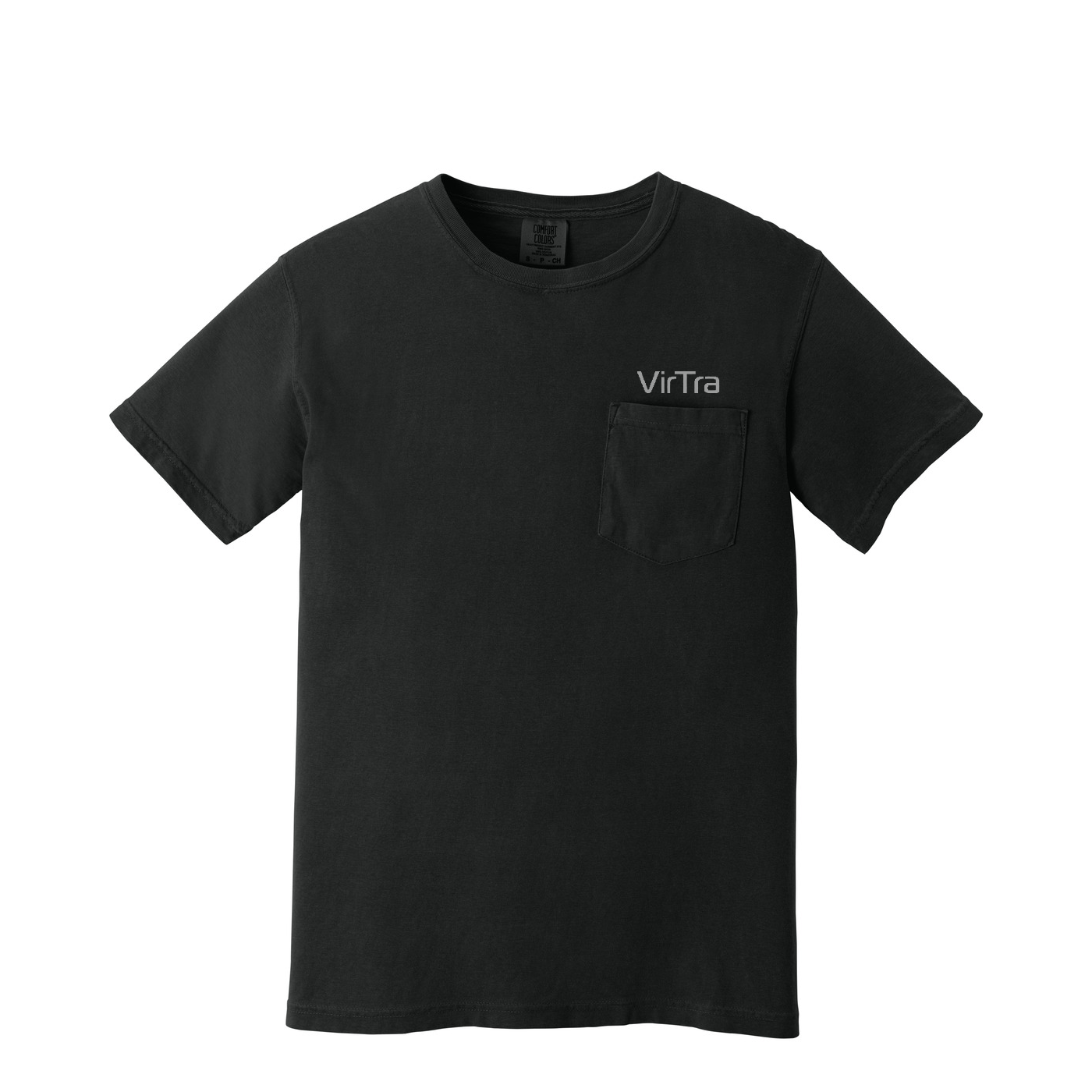 COMFORT COLORS  Heavyweight Ring Spun Pocket Tee — Black