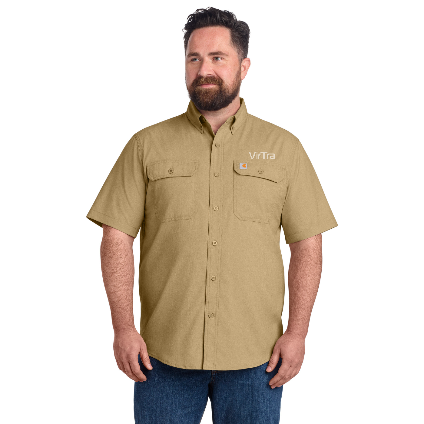 Carhartt Force Solid Short Sleeve Shirt — model