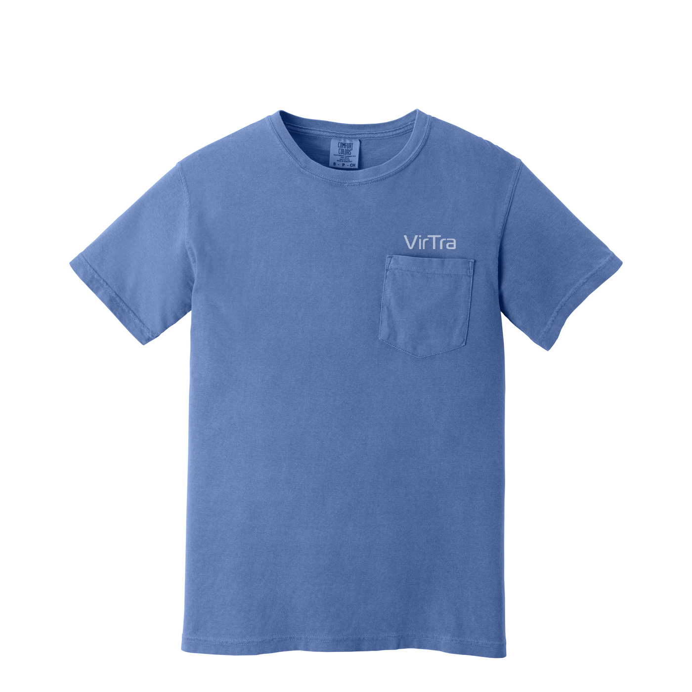 COMFORT COLORS  Heavyweight Ring Spun Pocket Tee — Periwinkle