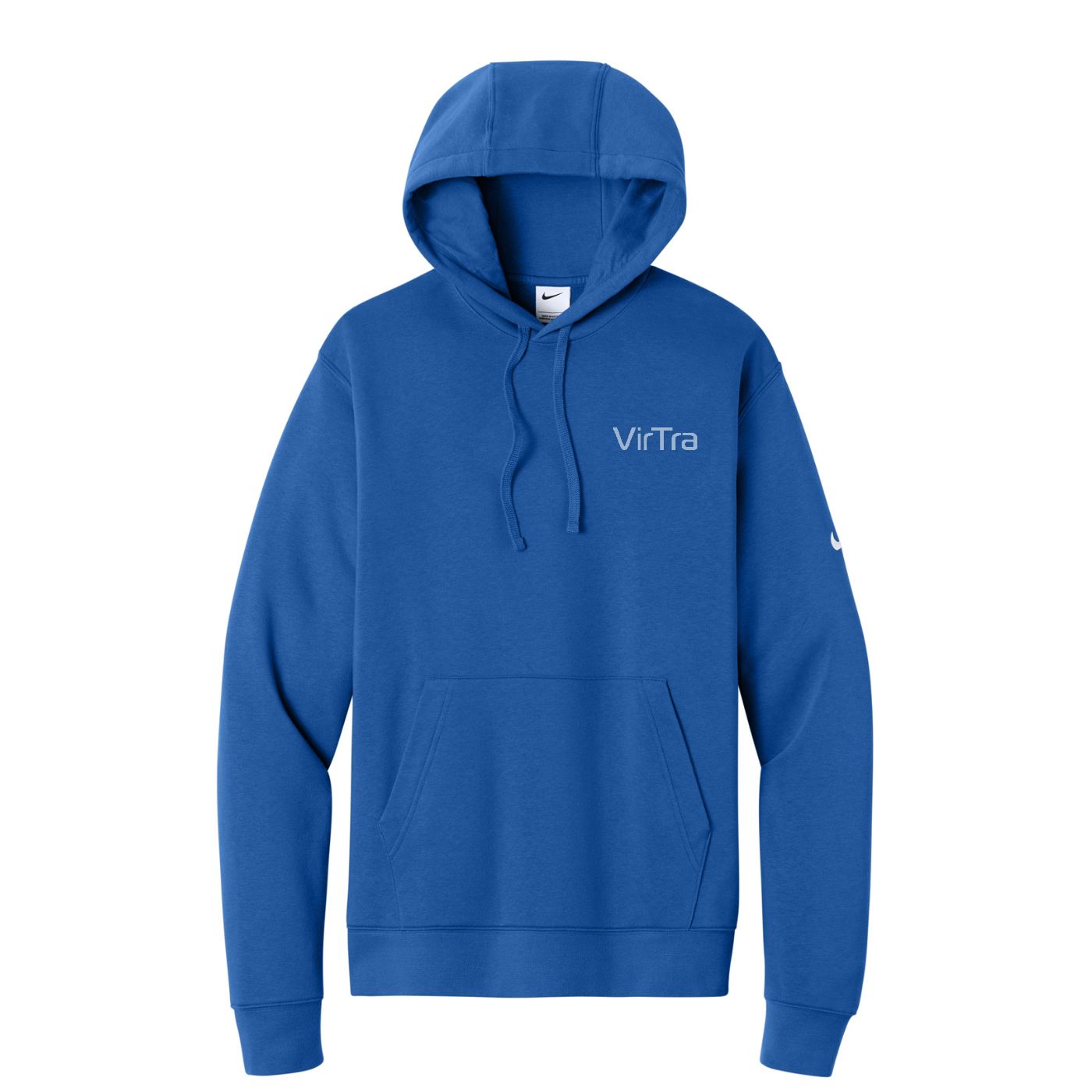 Nike Club Fleece Sleeve Swoosh Pullover Hoodie — Game Royal