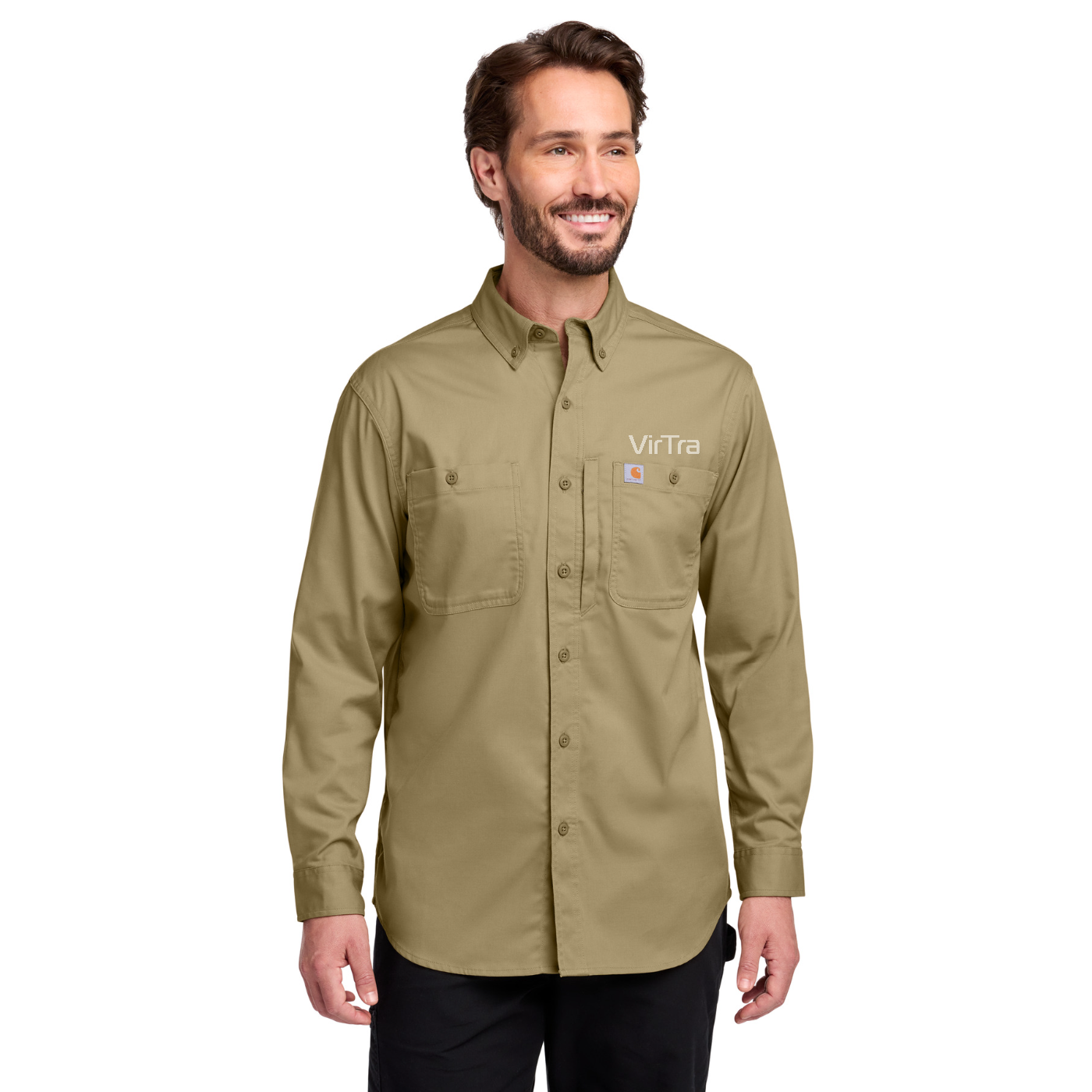 Carhartt Rugged Professional Series Long Sleeve Shirt — model