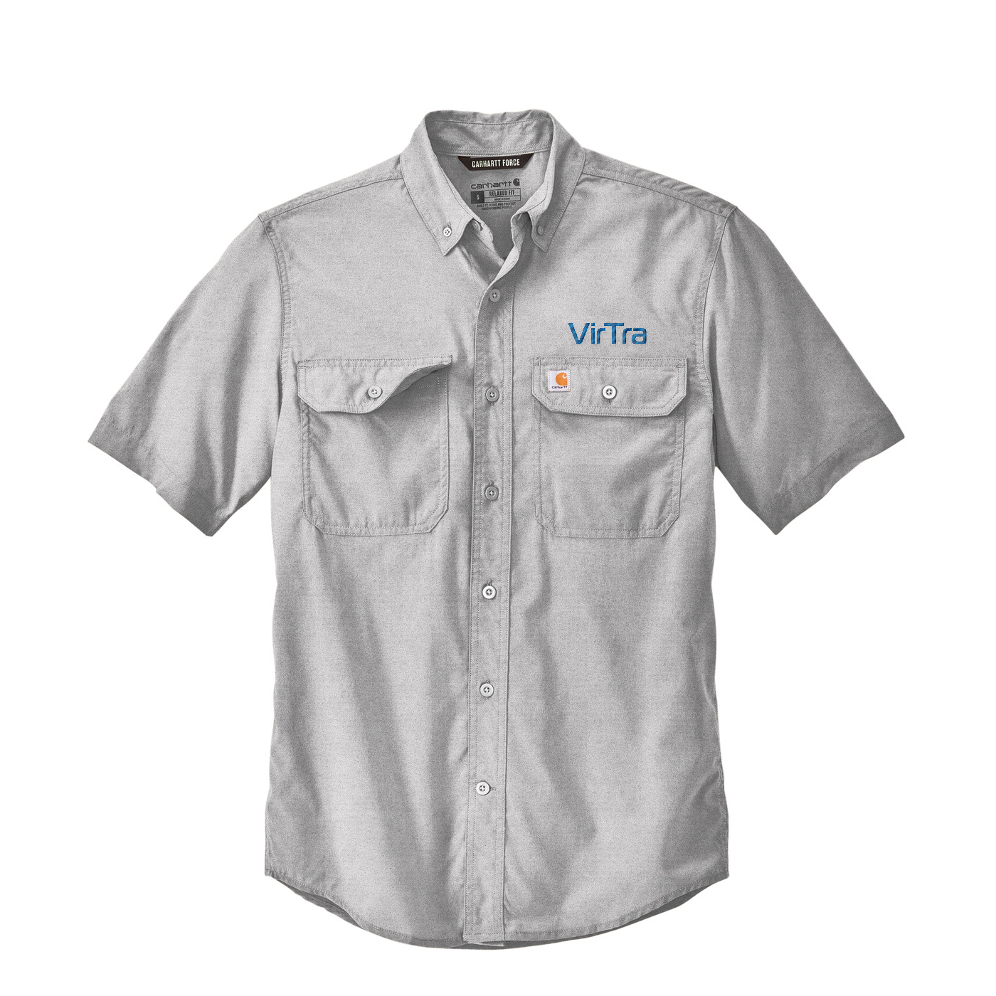 Carhartt Force Solid Short Sleeve Shirt — Steel