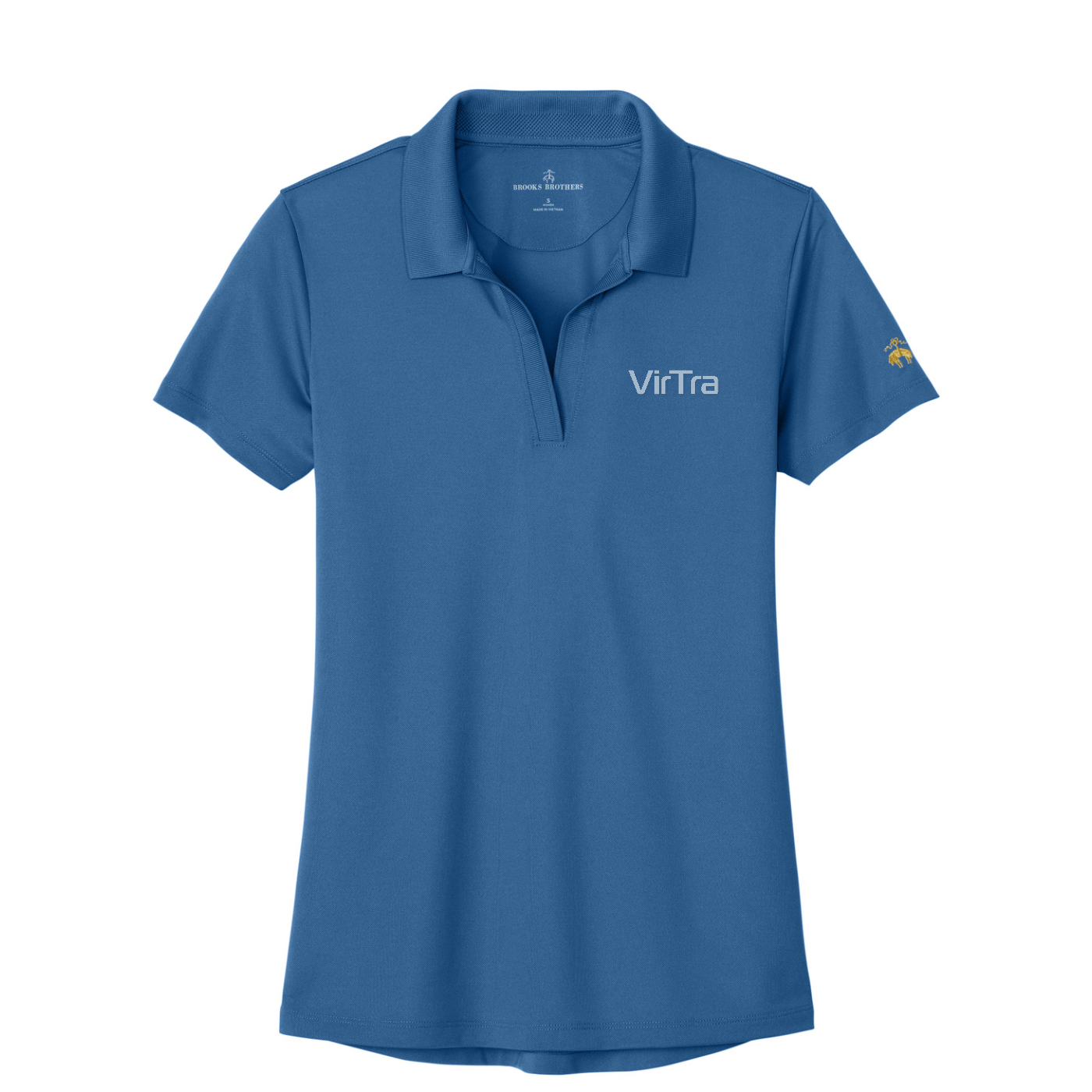 Brooks Brothers Women's Mesh Pique Performance Polo — Charter Blue