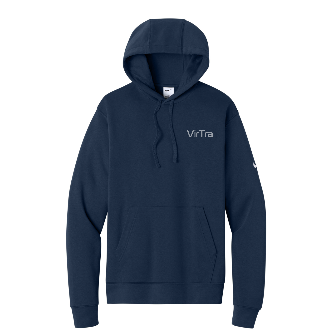 Nike Club Fleece Sleeve Swoosh Pullover Hoodie — Midnight Navy