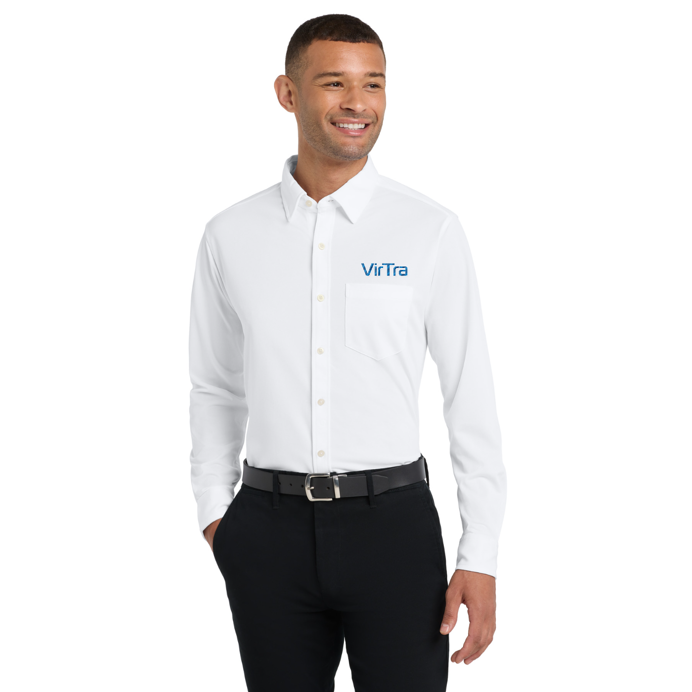 Port Authority Dimension Knit Dress Shirt — model