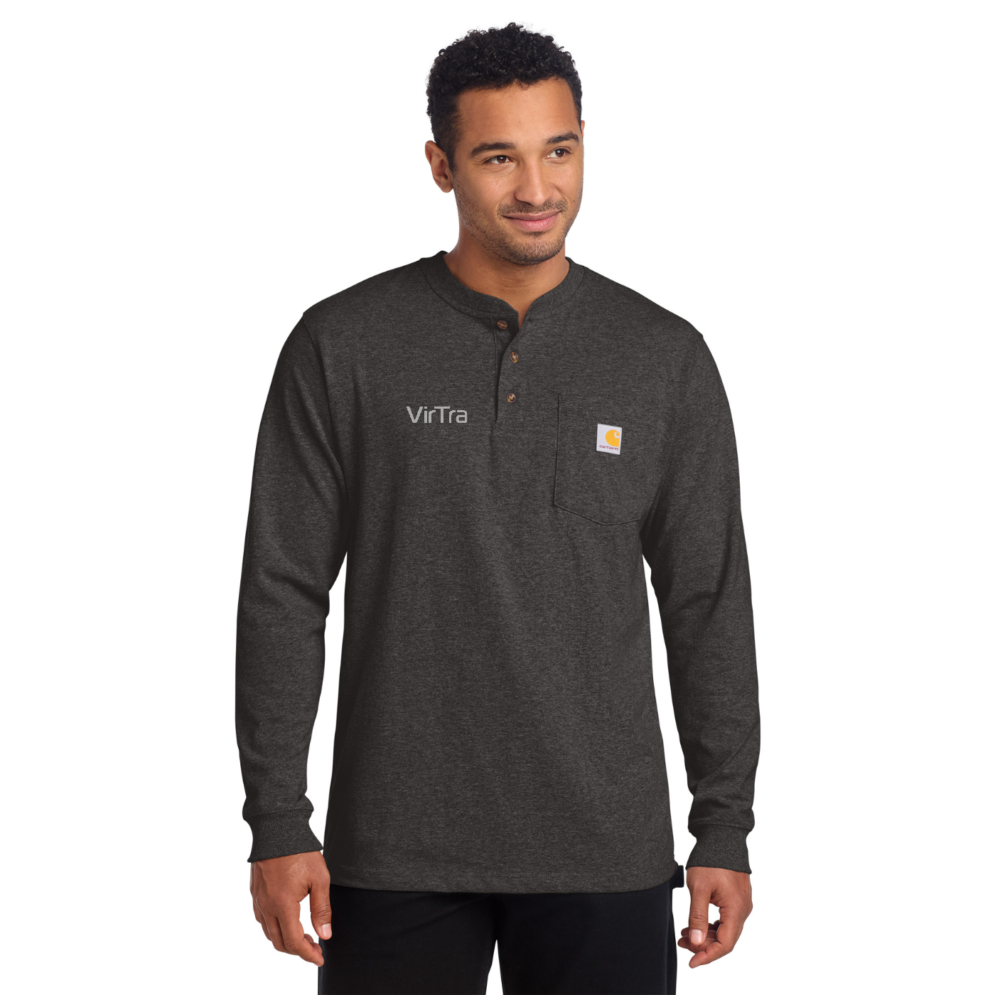 Carhartt Long Sleeve Henley T-Shirt — model