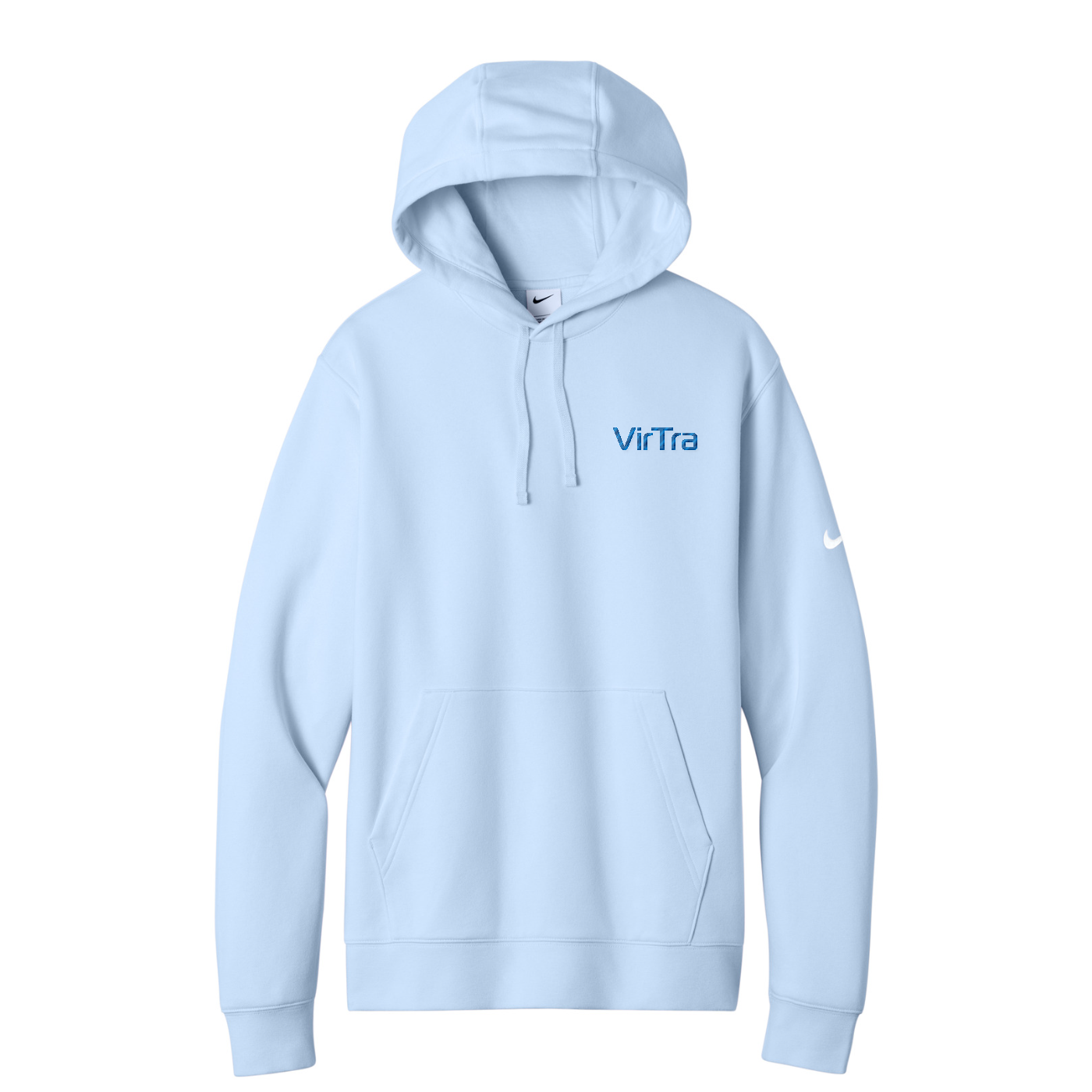 Nike Club Fleece Sleeve Swoosh Pullover Hoodie — Hydrogen Blue