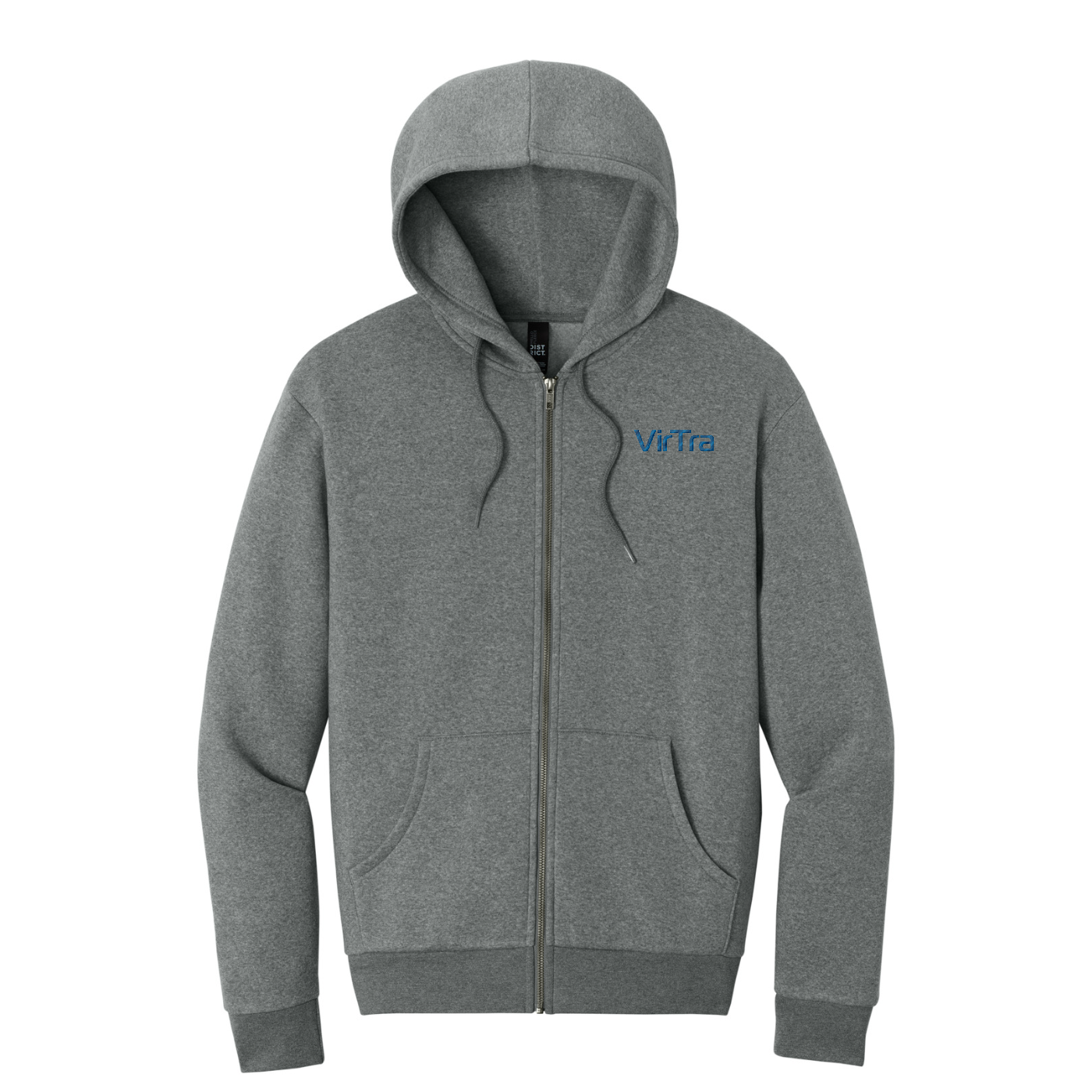 District MelloFleece Full-Zip Hoodie — Grey Frost