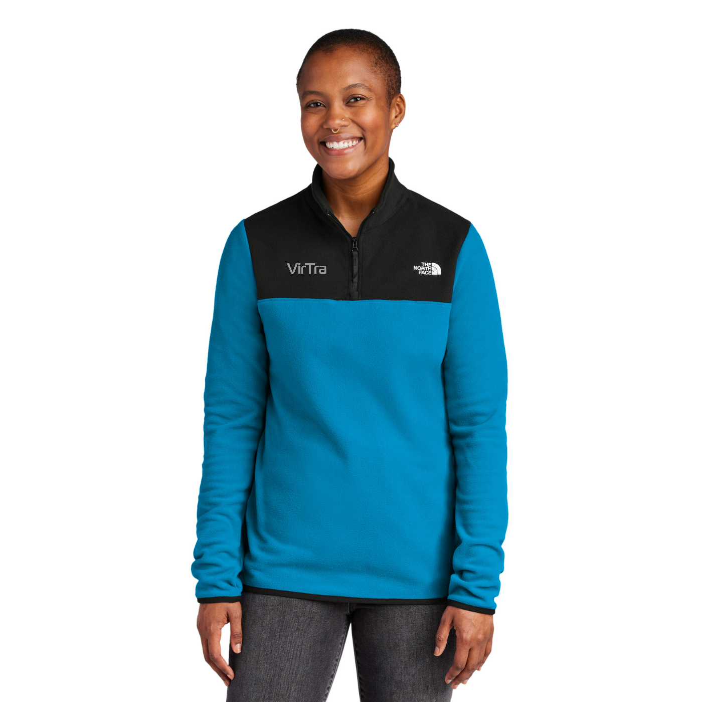 The North Face Women's Glacier 1/4-Zip Fleece — model