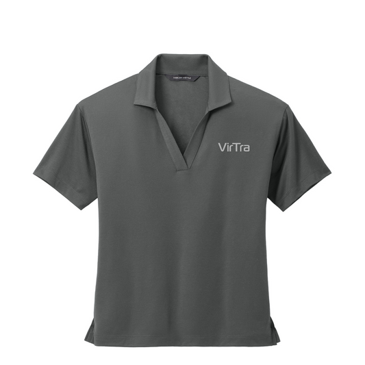 Mercer+Mettle Women's Stretch Jersey Polo — Anchor Grey