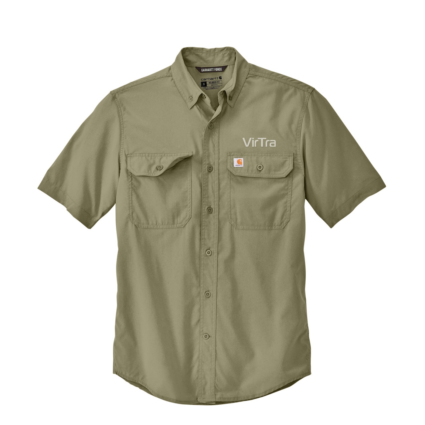 Carhartt Force Solid Short Sleeve Shirt — Burnt Olive
