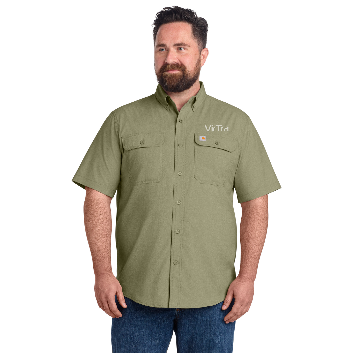 Carhartt Force Solid Short Sleeve Shirt — model