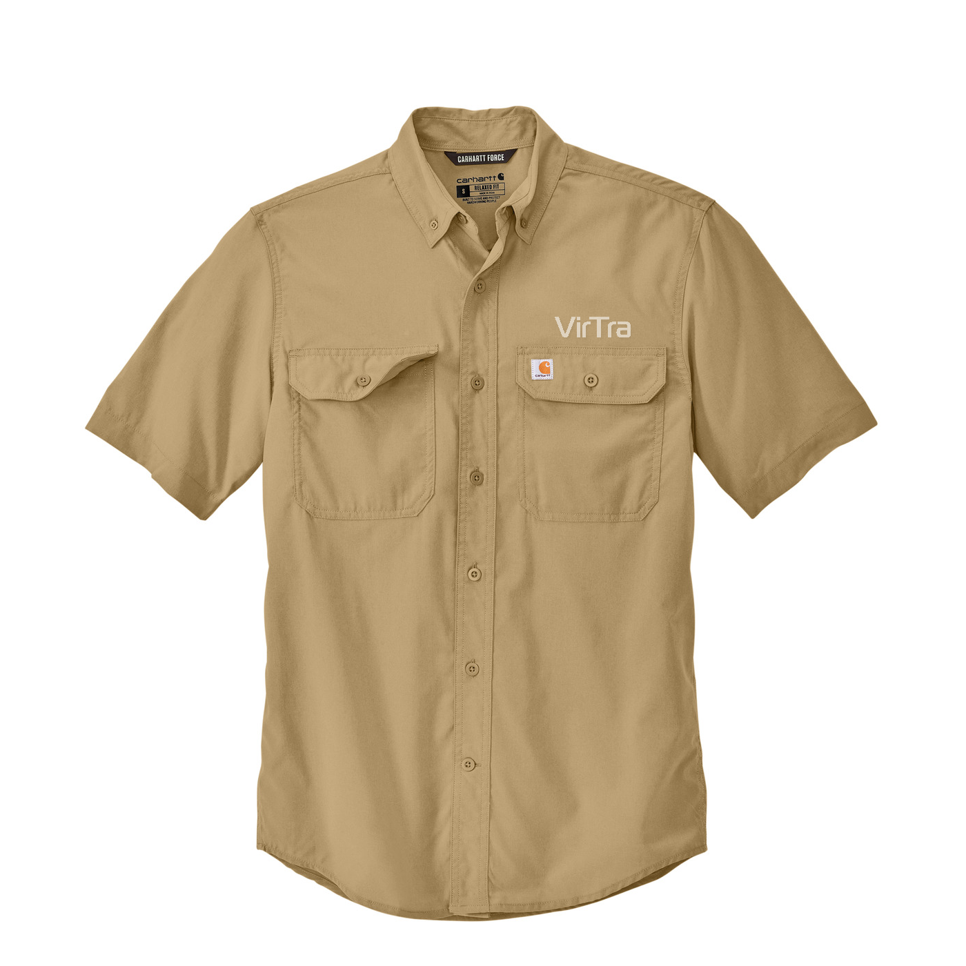 Carhartt Force Solid Short Sleeve Shirt — Dark Khaki