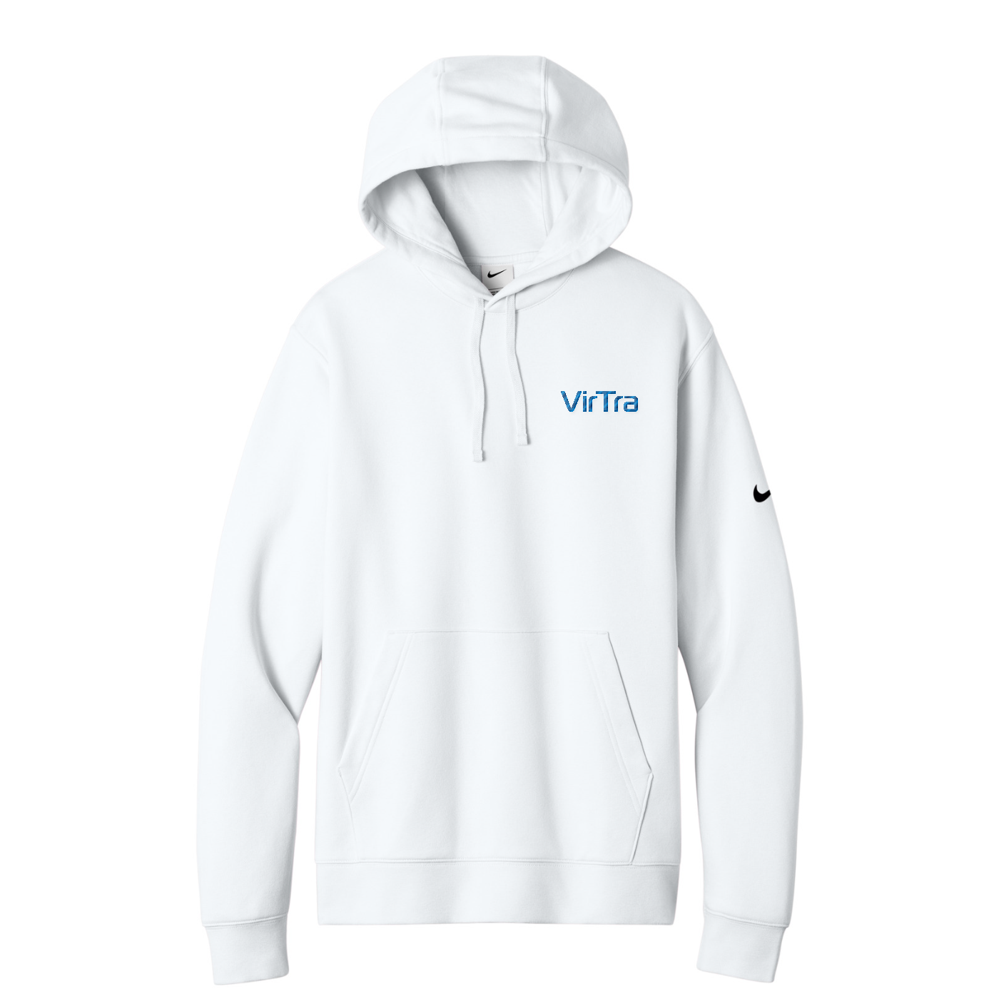 Nike Club Fleece Sleeve Swoosh Pullover Hoodie — White